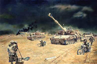 Desert Storm 109mm Howitzers.